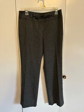 Dark Gray Dress Pants with Decorative Waist